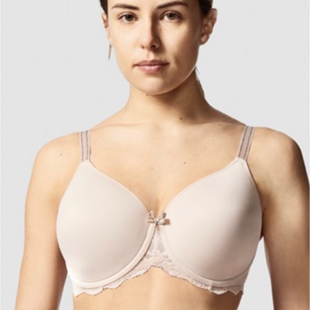Chantelle Rive Gauche full coverage smooth bra 36DD nude cappuccino NEW